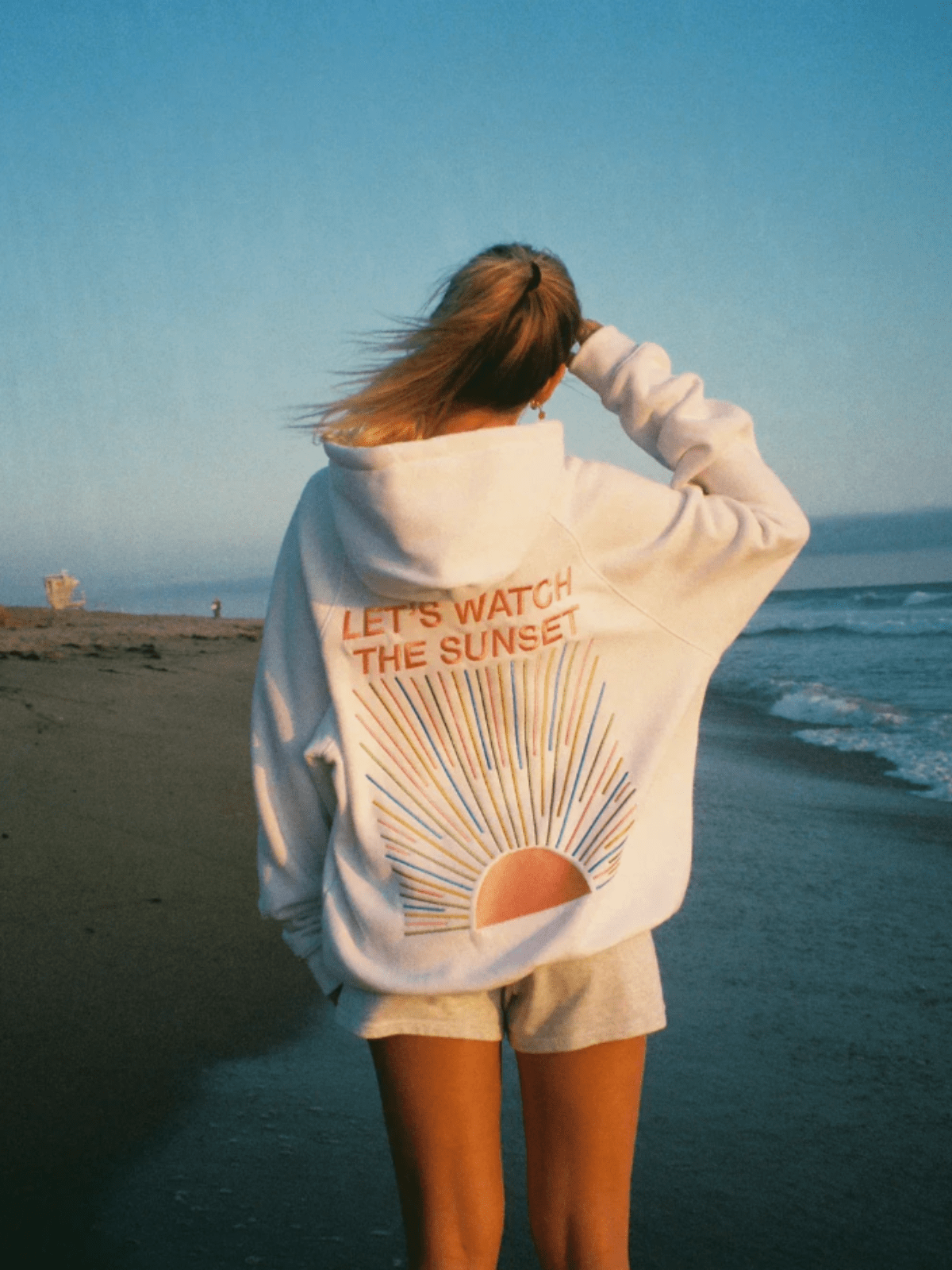 Lavinque Coats & Jackets Sweat à Capuche Sunset | Coton Mélangé | Confort Graphique et Estival