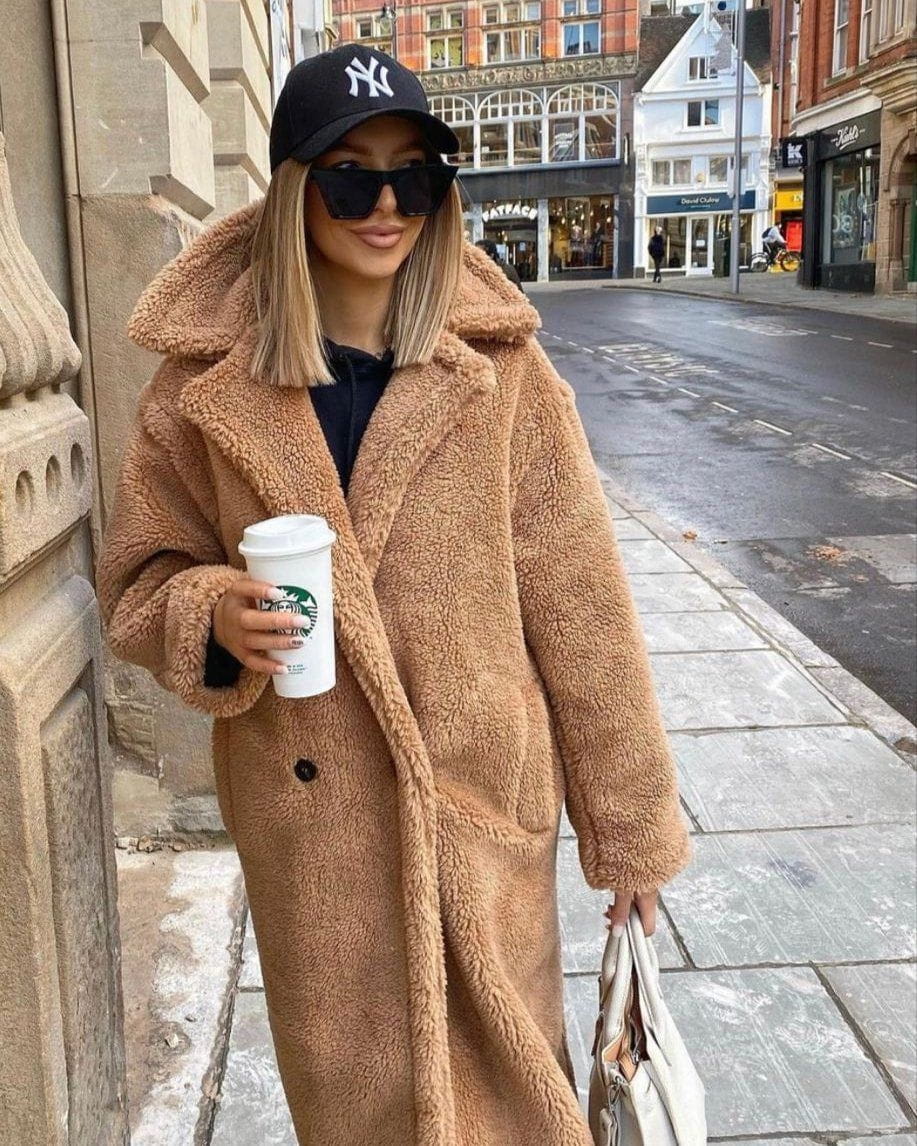 Lavinque Coats &Jackets Taupe / S Manteau Long en Laine | Élégance | Chaleur et Tendance