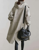 Lavinque Coats & Jackets Trench Oversize à Col Montant | Beige Sable | Fluide et Moderne