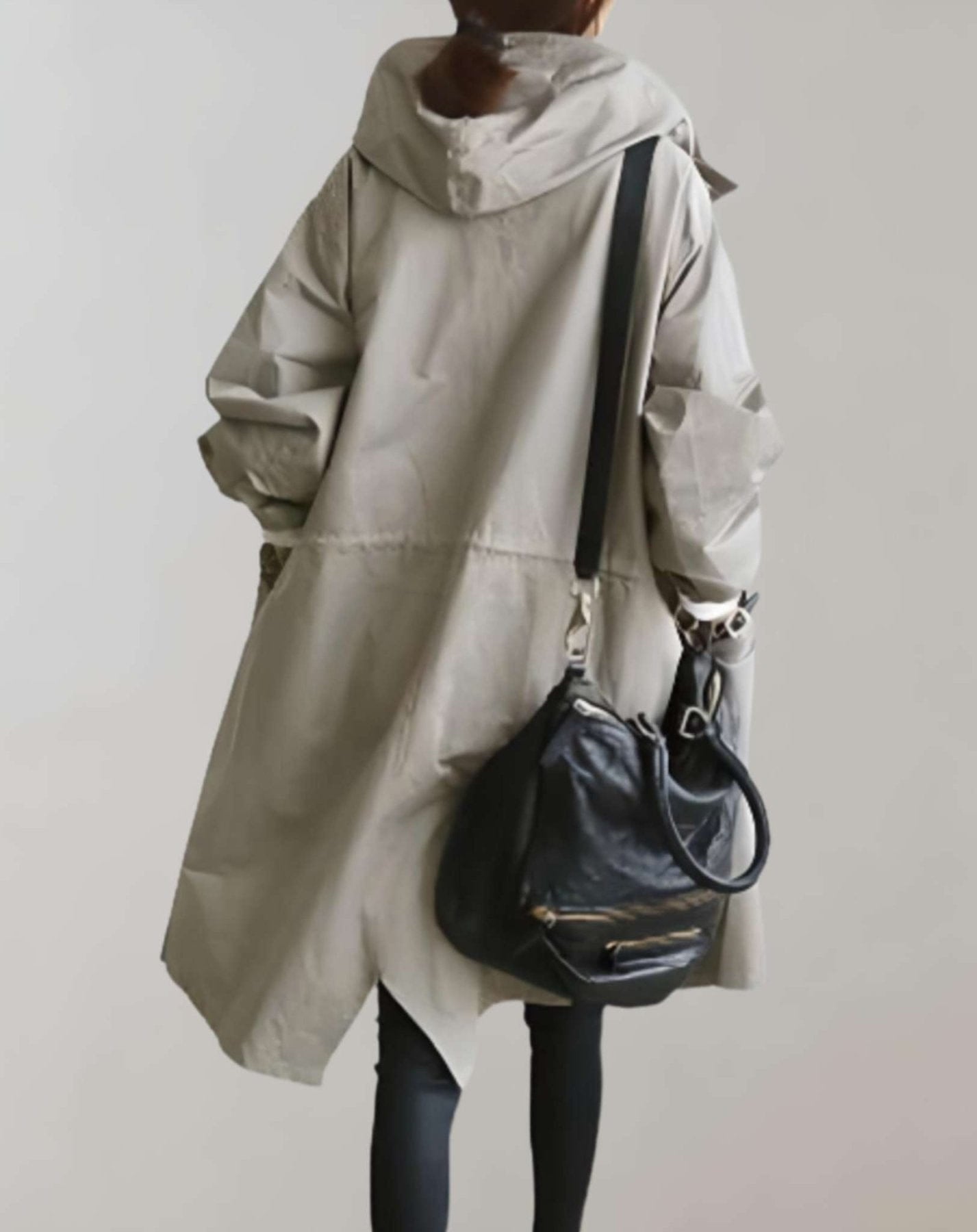 Lavinque Coats & Jackets Trench Oversize à Col Montant | Beige Sable | Fluide et Moderne