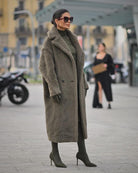 Lavinque Coats &Jackets Vert / S Manteau Long en Laine | Élégance | Chaleur et Tendance