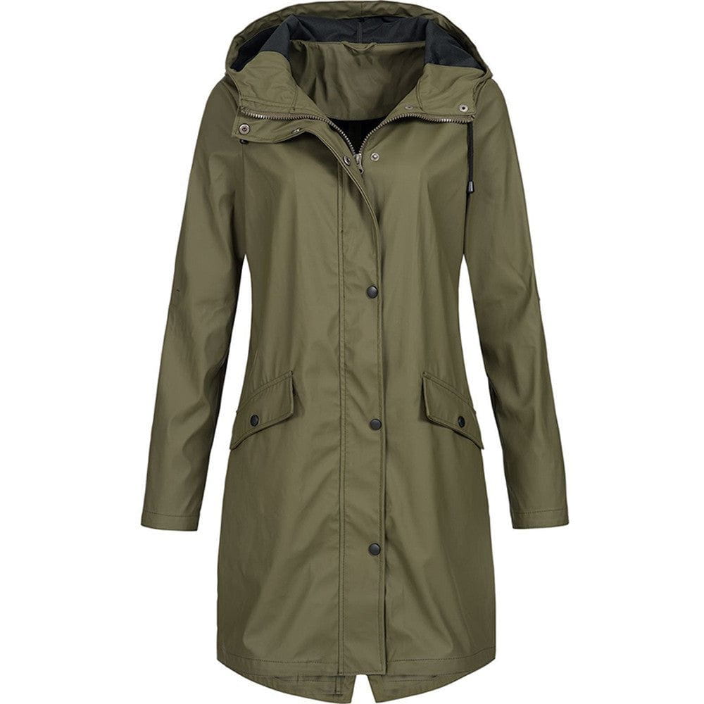 Lavinque Coats & Jackets Vert / S Parka Imperméable | Noire | Déperlante & Élégante