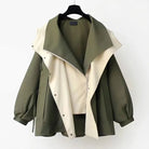 Lavinque Coats & Jackets Vert / XS Veste Oversize | Kaki & Beige | Tendance & Architecturée