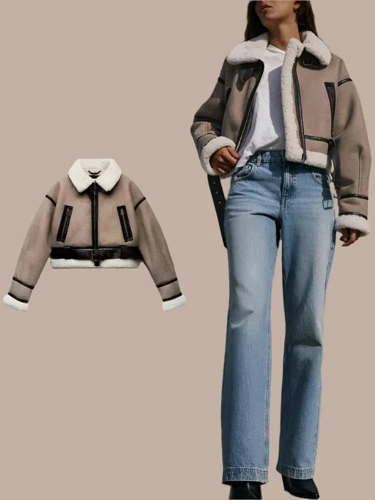 Lavinque Coats & Jackets Veste Aviateur Doublée | Chic | Chaude et Tendance