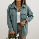 Lavinque Coats & Jackets Veste Beige Effet Laine | Coupe Décontractée | Parfaite pour la Mi-saison
