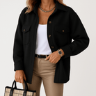 Lavinque Coats & Jackets Veste Beige Effet Laine | Coupe Décontractée | Parfaite pour la Mi-saison
