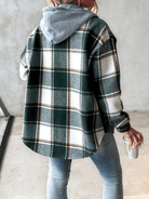 Lavinque Coats & Jackets Veste Chemise à Capuche | Style Décontracté | Motif Carreaux