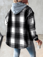 Lavinque Coats & Jackets Veste Chemise à Capuche | Style Décontracté | Motif Carreaux