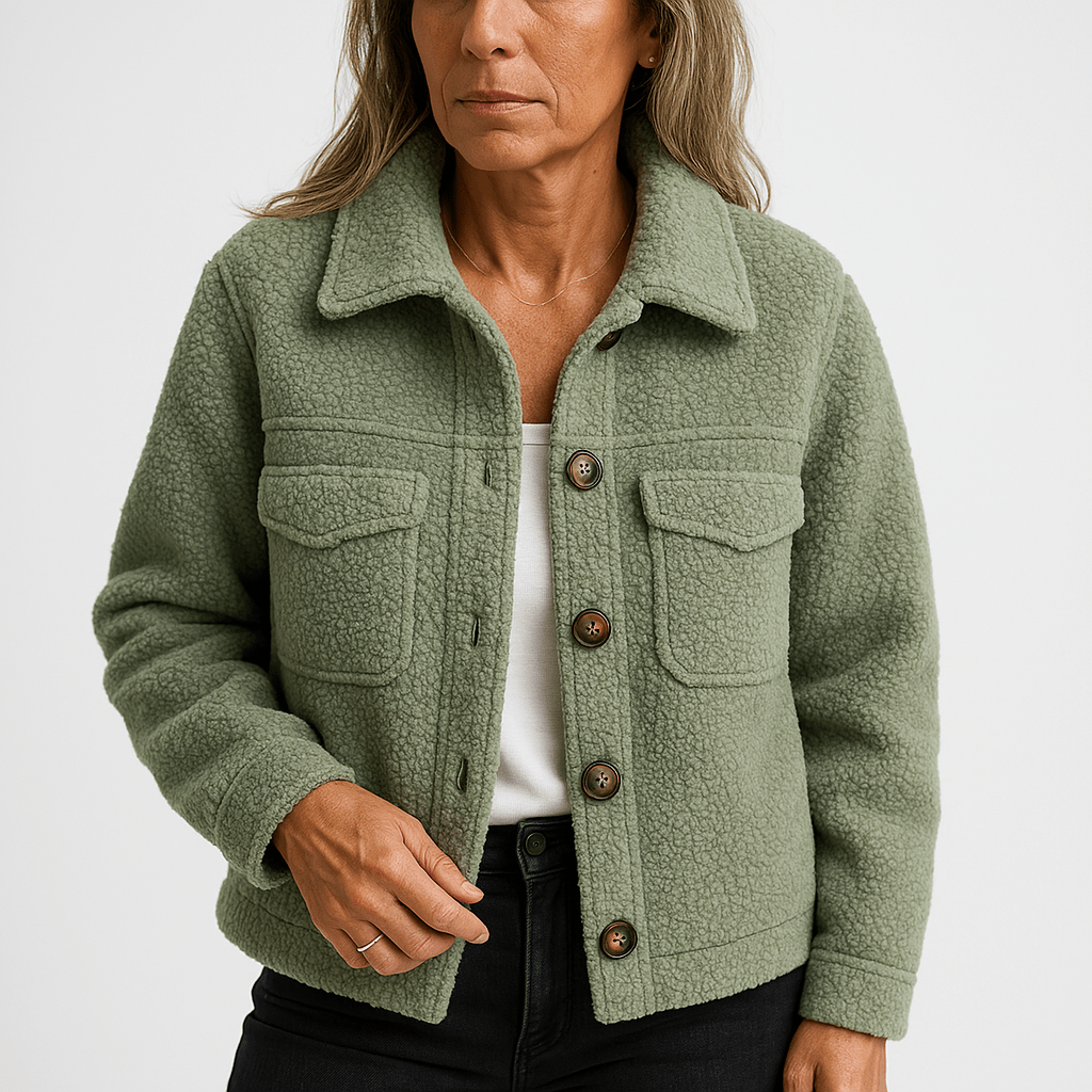 Lavinque Coats & Jackets Veste Courte Bouclée | Jaune Moutarde | Douceur & Style Automnal