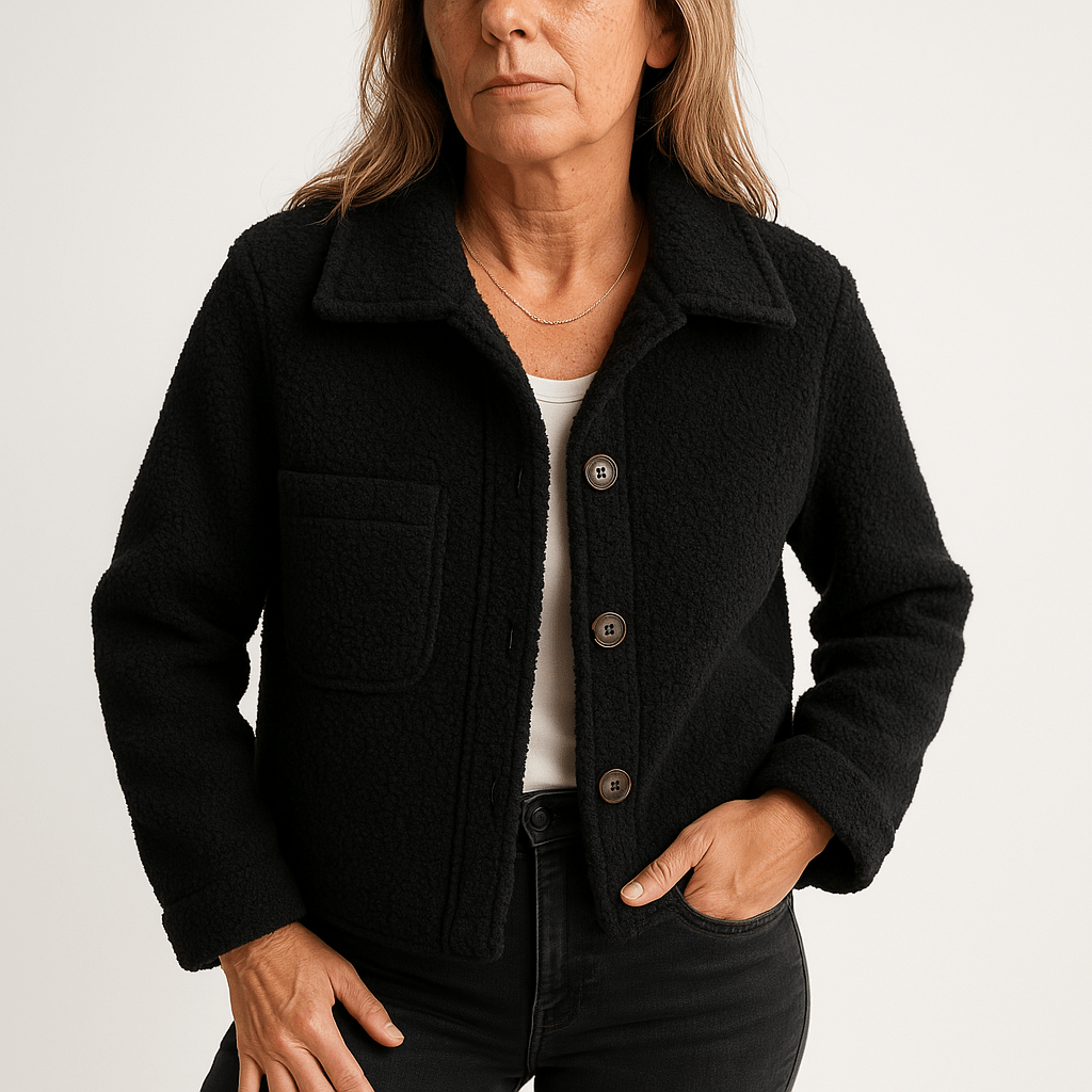 Lavinque Coats & Jackets Veste Courte Bouclée | Jaune Moutarde | Douceur & Style Automnal