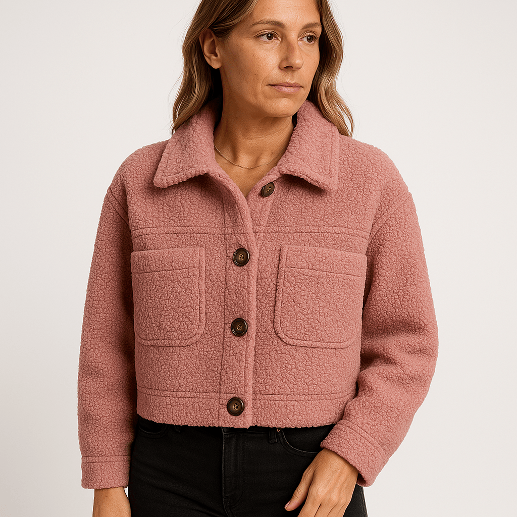 Lavinque Coats & Jackets Veste Courte Bouclée | Jaune Moutarde | Douceur & Style Automnal