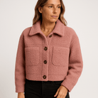 Lavinque Coats & Jackets Veste Courte Bouclée | Jaune Moutarde | Douceur & Style Automnal