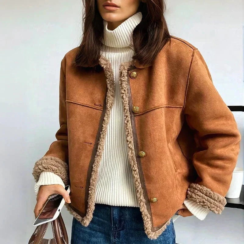 Lavinque Coats & Jackets Veste Courte Effet Mouton | Chic | Chaude et Tendance