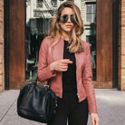 Lavinque Coats & Jackets Veste en Cuir Femme | Motard | Élégante et Tendance