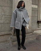 Lavinque Coats & Jackets Veste en Laine Oversize | Grise | Chaude et Élégante