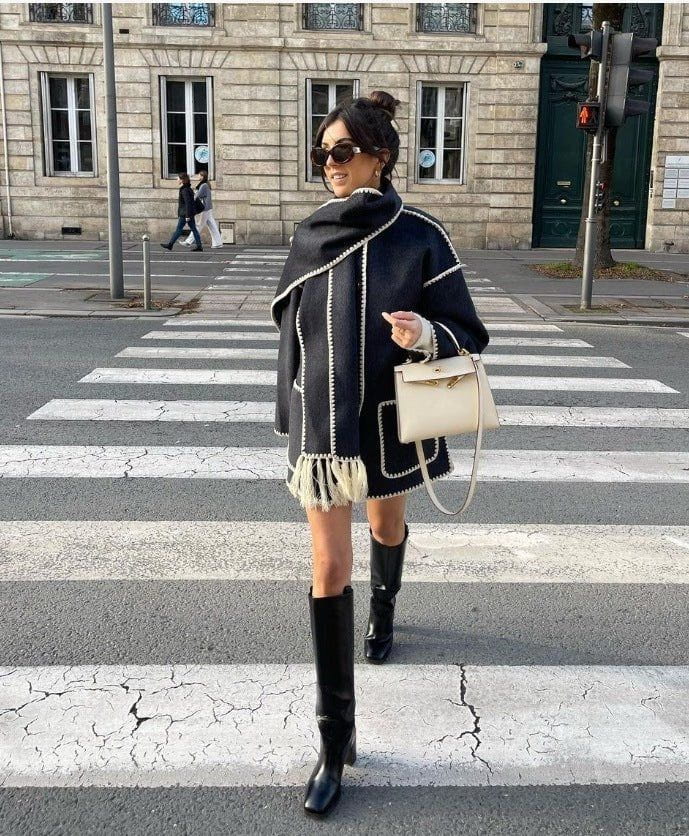 Lavinque Coats & Jackets Veste en Laine Oversize | Grise | Chaude et Élégante