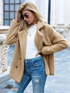 Lavinque Coats & Jackets Veste en Mouton Bouclé | Marron Chocolat | Douce et Tendance