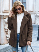 Lavinque Coats & Jackets Veste en Mouton Bouclé | Marron Chocolat | Douce et Tendance