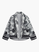 Lavinque Coats & Jackets Veste Imprimée | Toile de Jouy Noir & Blanc | Artistique & Chic