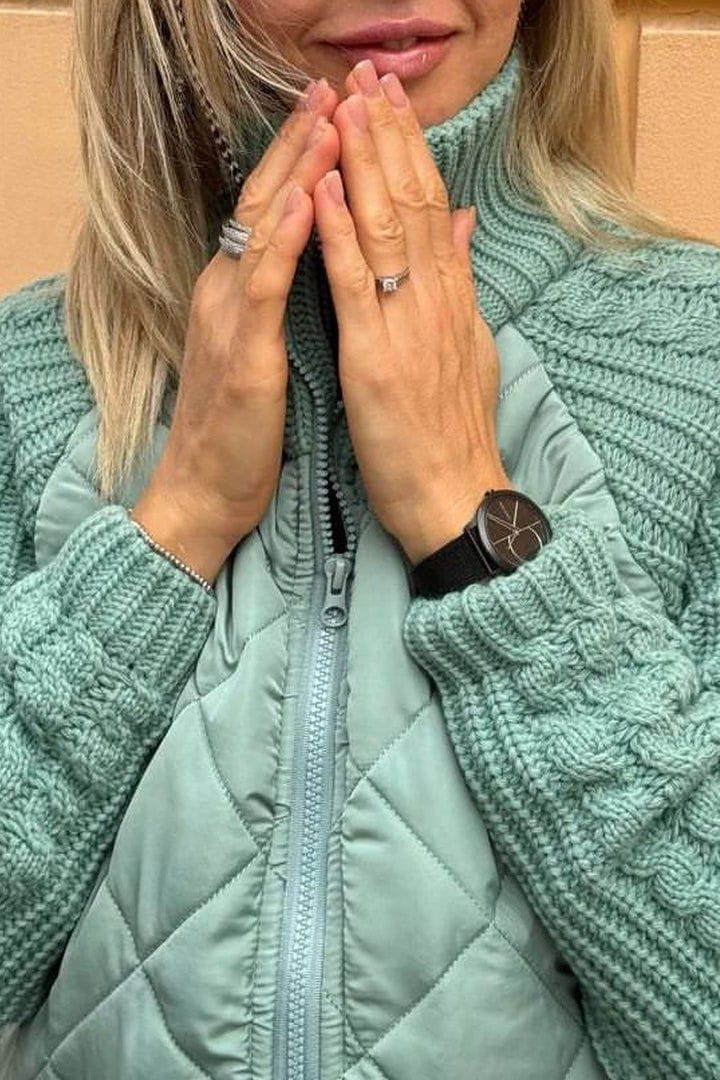 Lavinque Coats & Jackets Veste Matelassée Bicolore | Beige | Douce et Texturée