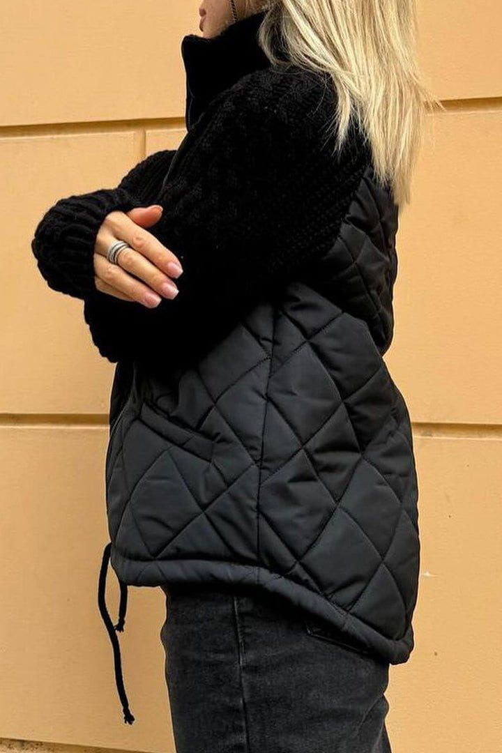 Lavinque Coats & Jackets Veste Matelassée Bicolore | Beige | Douce et Texturée