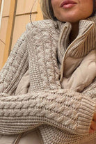 Lavinque Coats & Jackets Veste Matelassée Bicolore | Beige | Douce et Texturée