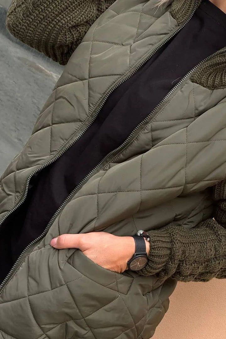 Lavinque Coats & Jackets Veste Matelassée Bicolore | Beige | Douce et Texturée