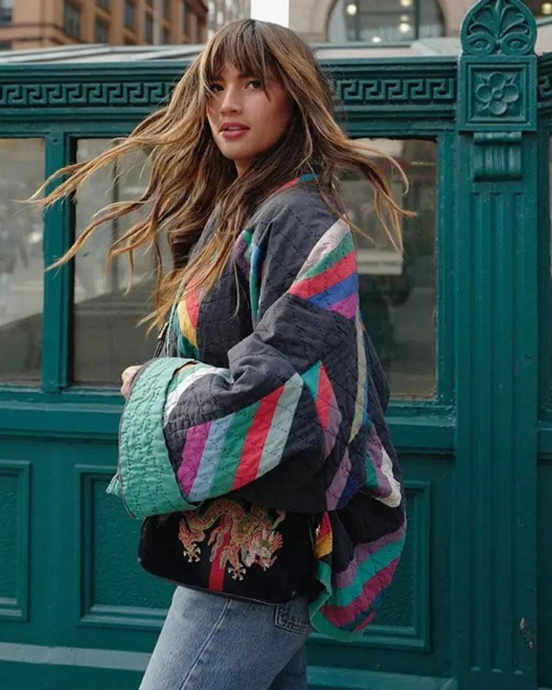 Lavinque Coats & Jackets Veste Oversize Ethnique | Multicolore | Audacieuse et Confortable