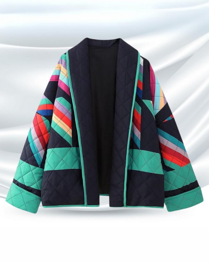 Lavinque Coats & Jackets Veste Oversize Ethnique | Multicolore | Audacieuse et Confortable