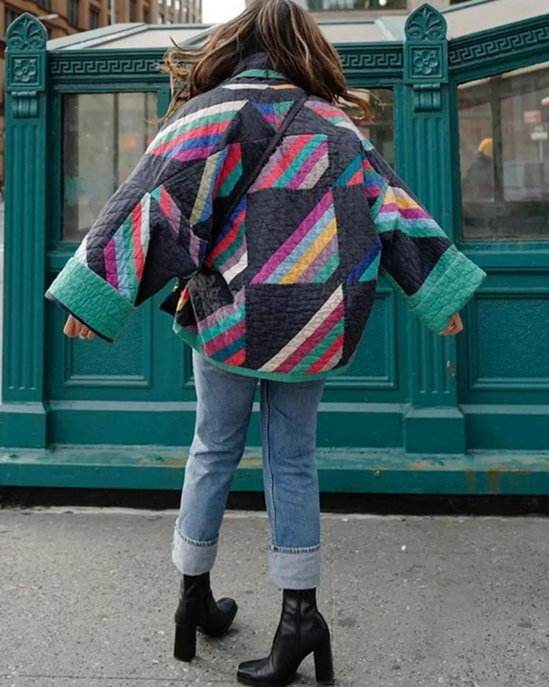 Lavinque Coats & Jackets Veste Oversize Ethnique | Multicolore | Audacieuse et Confortable