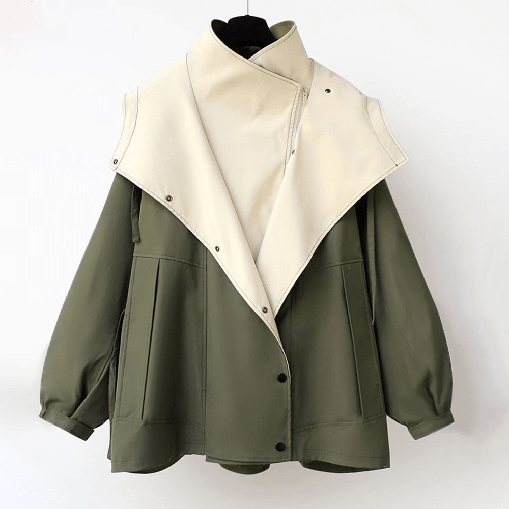 Lavinque Coats & Jackets Veste Oversize | Kaki & Beige | Tendance & Architecturée