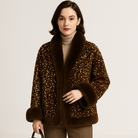 Lavinque Coats & Jackets Veste Pailletée en Fausse Fourrure | Chaude et Élégante | Style Glamour Hiver