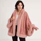 Lavinque Coats & Jackets Veste Pailletée en Fausse Fourrure | Chaude et Élégante | Style Glamour Hiver