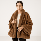 Lavinque Coats & Jackets Veste Pailletée en Fausse Fourrure | Chaude et Élégante | Style Glamour Hiver