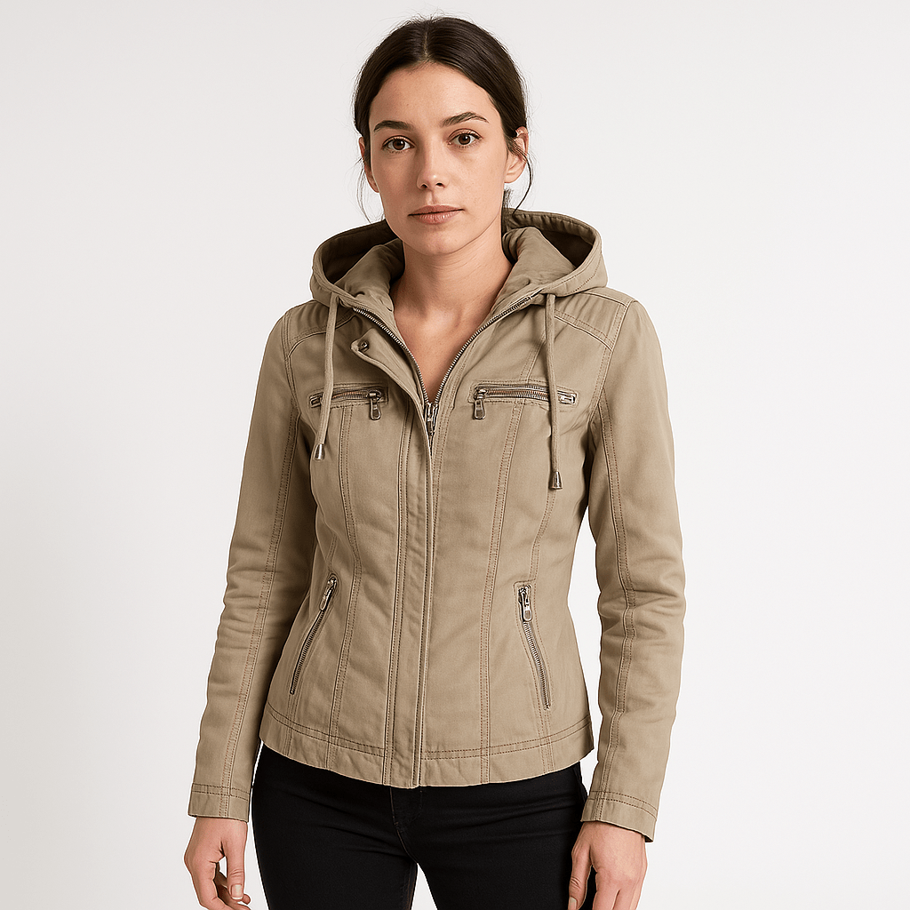 Lavinque Coats & Jackets Veste Similicuir Marron | Style Motard avec Capuche | Look Urbain & Tendance