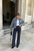 Lavinque Coats & Jackets Veste Zippée en Laine | Grise | Moderne et Structurée