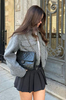 Lavinque Coats & Jackets Veste Zippée en Laine | Grise | Moderne et Structurée