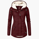 Lavinque Coats & Jackets Vin rouge / S Veste d'hiver doublée | Gris | Chaleur et protection contre le froid