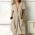 Lavinque Dress Beige / S Robe Décontractée Verte | Coupe Boule | Confortable et Stylée