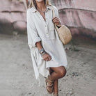 Lavinque Dress Blanc / S Robe Chemise Blanche | Décontractée | Légère et Intemporelle