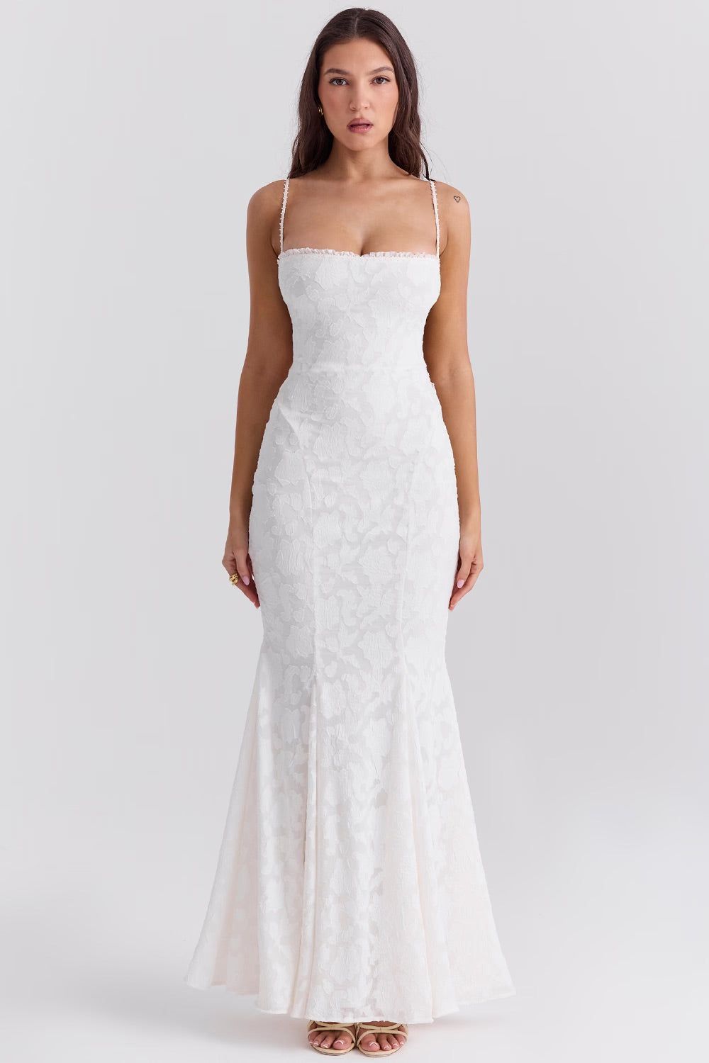 Lavinque Dress Blanc / XS Robe Sirène Blanche | Dentelle | Élégante et Féminine