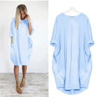 Lavinque Dress Bleu clair / S Robe Oversize à Manches Longues | Confort Élégance Décontractée