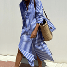 Lavinque Dress Bleu / S Robe Chemise en Coton | Légèreté & Élégance | Parfaite pour l'Été