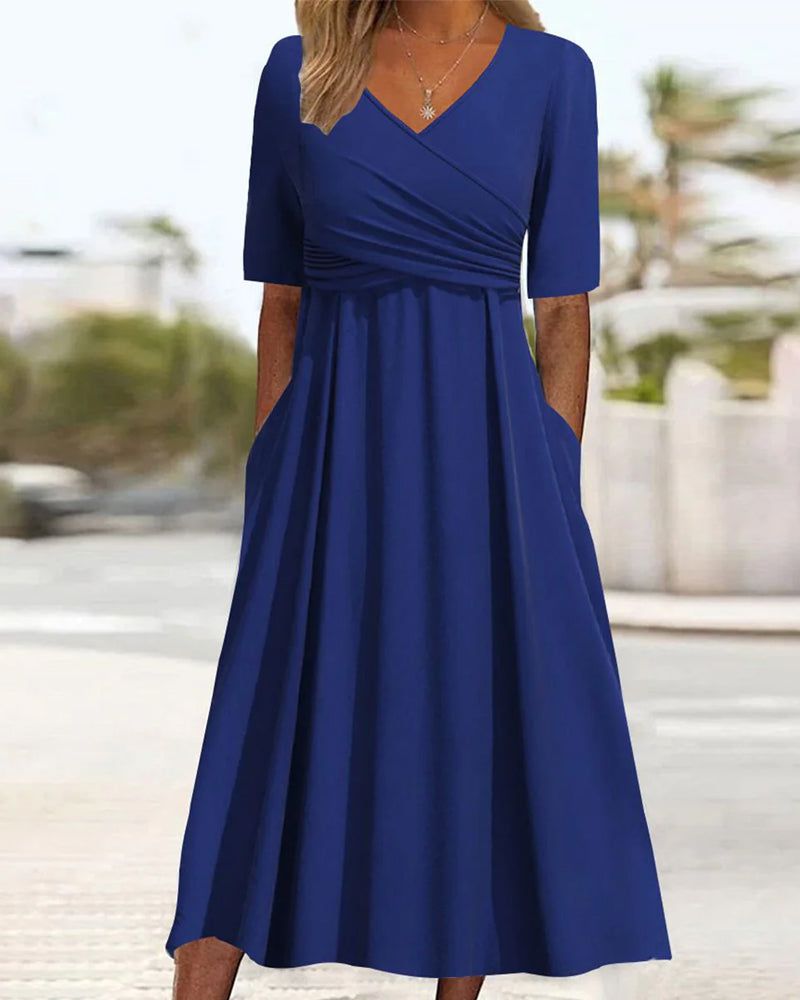 Lavinque Dress Bleu / S Robe Élégante | Coupe Évasée | Confort et Féminité