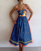 Lavinque Dress Bleu / S Robe Étoilée | Bohème | Colorée et Originale