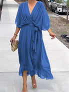 Lavinque Dress Bleu / S Robe Longue Bohème | Élégance Flottante | Tissu Léger & Fluide