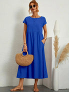 Lavinque Dress Bleu / S Robe Longue | Coupe Ample | Élégance Décontractée