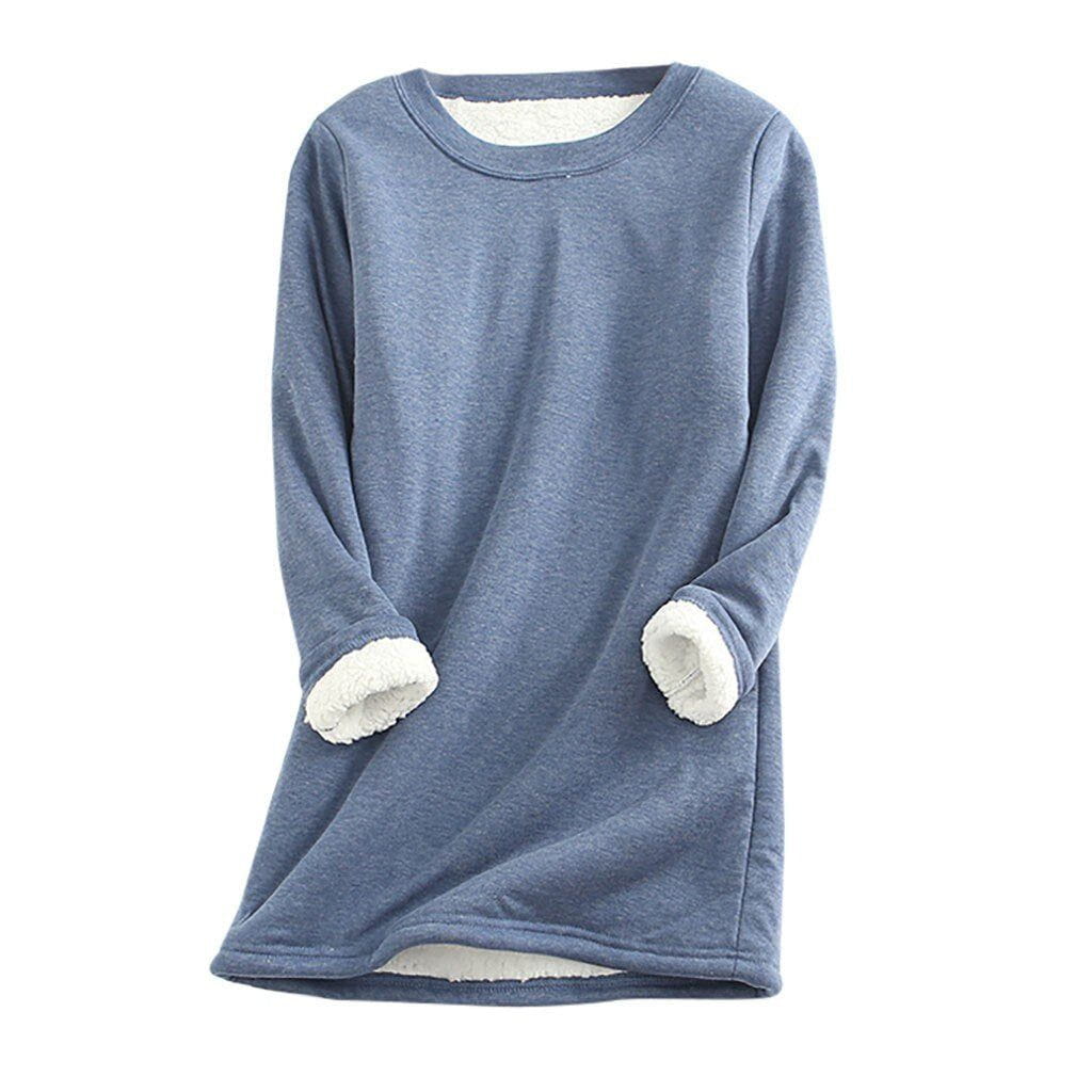 Lavinque Dress Bleu / S Robe Pull Doublée | Chaude & Confortable | Idéale pour l'Hiver