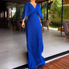 Lavinque Dress Bleu / XS Robe Longue Plissée | Fluide | Élégante et Moderne