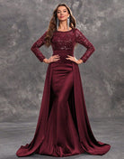 Lavinque Dress Borgougne / S Robe de Soirée Longue Noire | Glamour | Élégante et Spectaculaire